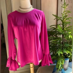 J. Crew Fluted Sleeve Blouse. Medium NWT